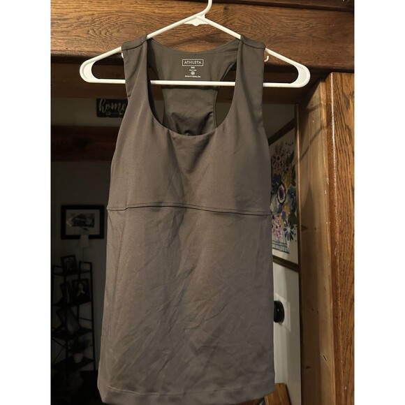 Athleta Tops - Athleta Built-In Bra Racerback Sports Tank Top Brown 38C Women's Regular Size
